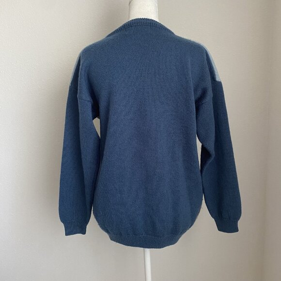 Tulchan Sweater Medium London Inspired Knit Sweatshirt Pure New Wool - Picture 3 of 8